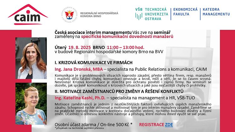 Seminář CAIM: Specifické komunikační dovednosti