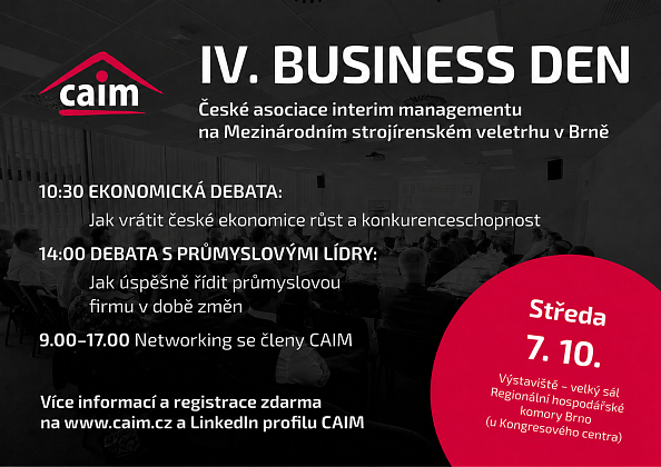 Připravujeme IV. BUSINESS DEN CAIM
